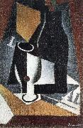 Juan Gris Bottle Cup and newspaper oil painting picture wholesale
